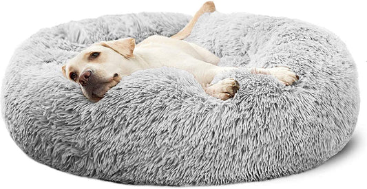 Calming Donut Dog Bed for Medium to Large Breeds, 30-Inch